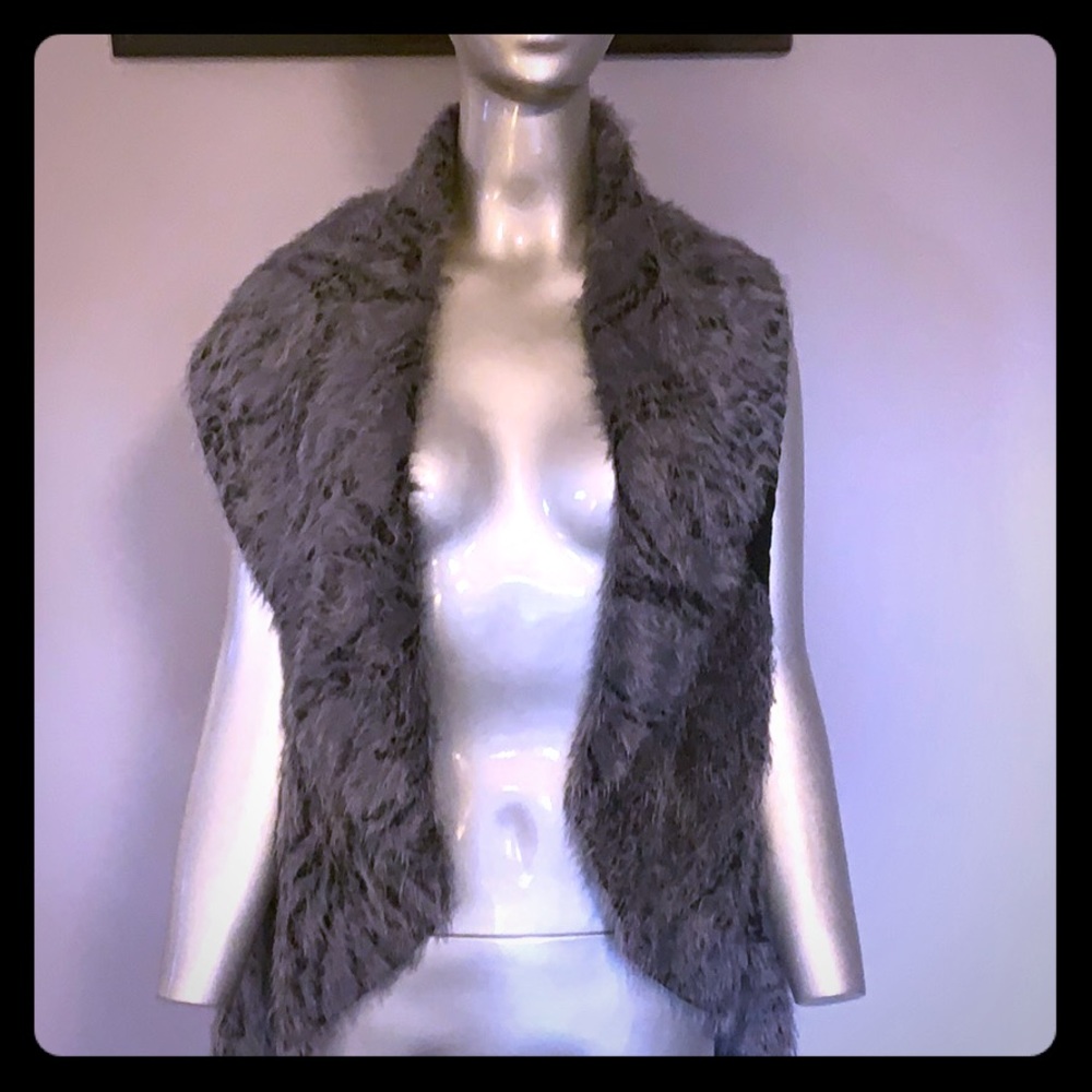 Sioni Draped Sweater Vest Charcoal/Black L/XL NWT